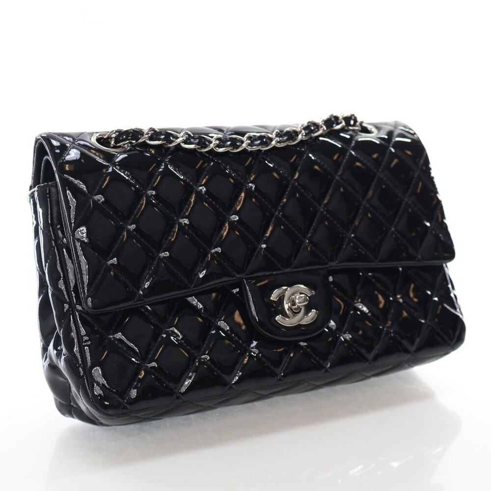 Chanel Medium Patent Classic Double Flap Bag - Picture 2 of 16